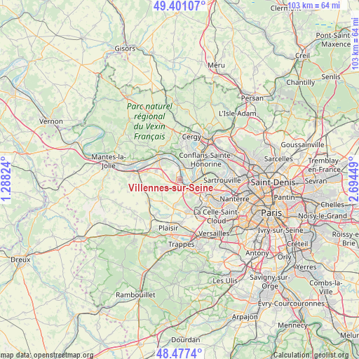 Villennes-sur-Seine on map