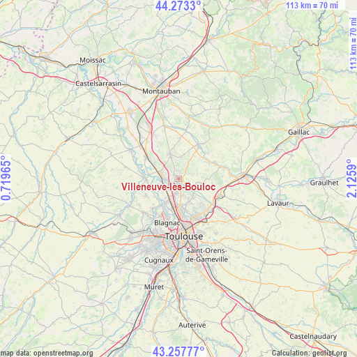 Villeneuve-lès-Bouloc on map