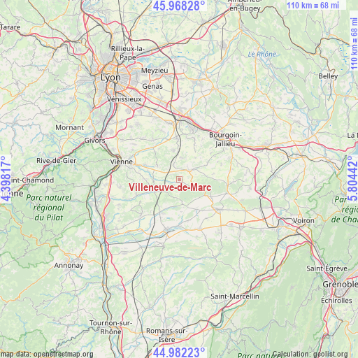 Villeneuve-de-Marc on map