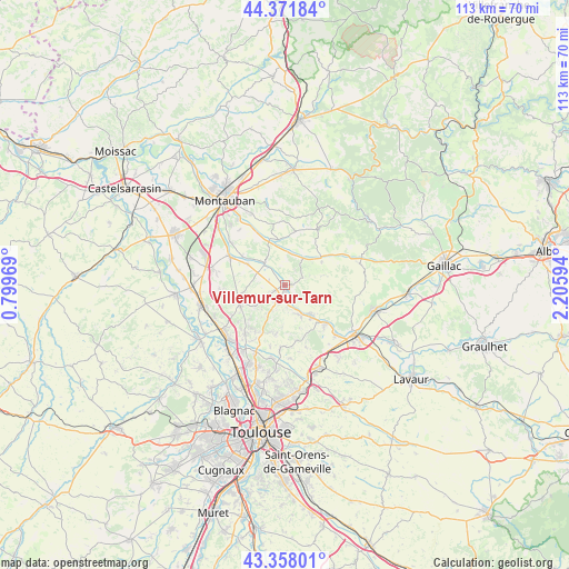Villemur-sur-Tarn on map