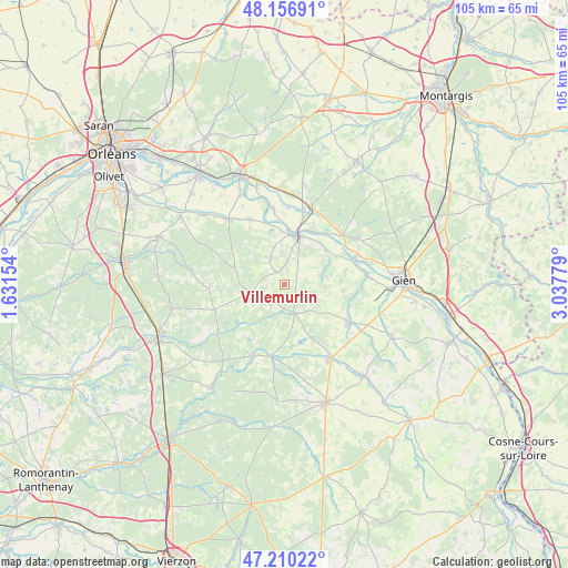 Villemurlin on map