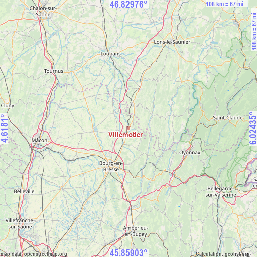 Villemotier on map