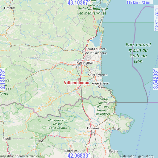 Villemolaque on map