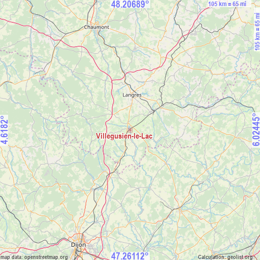 Villegusien-le-Lac on map