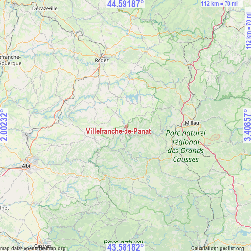 Villefranche-de-Panat on map