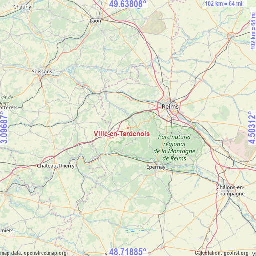 Ville-en-Tardenois on map