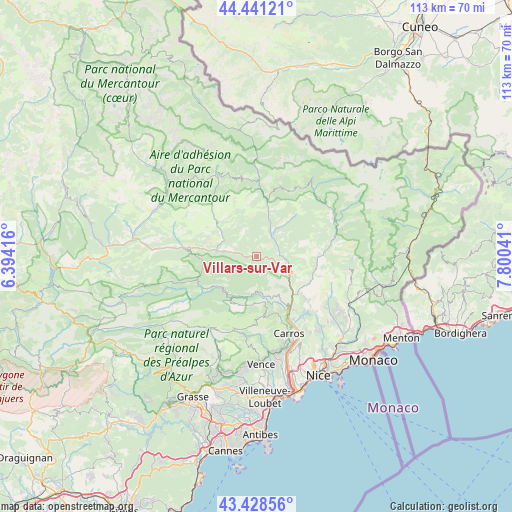 Villars-sur-Var on map