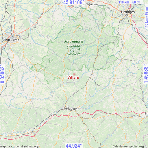 Villars on map