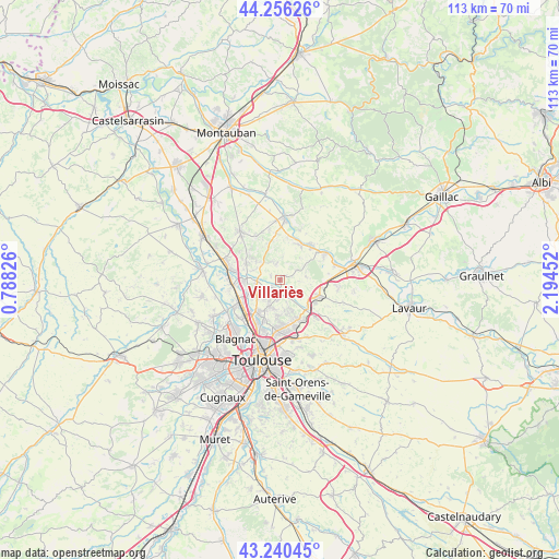 Villariès on map