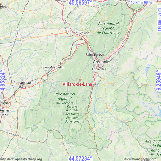 Villard-de-Lans on map