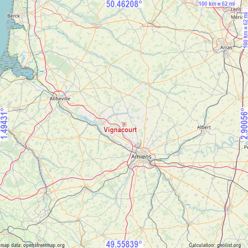Vignacourt on map