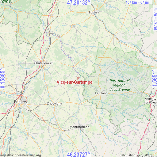 Vicq-sur-Gartempe on map