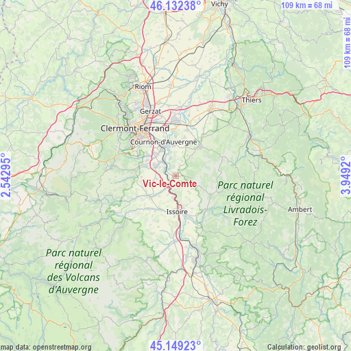 Vic-le-Comte on map
