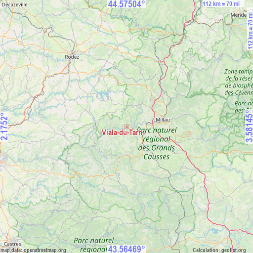 Viala-du-Tarn on map