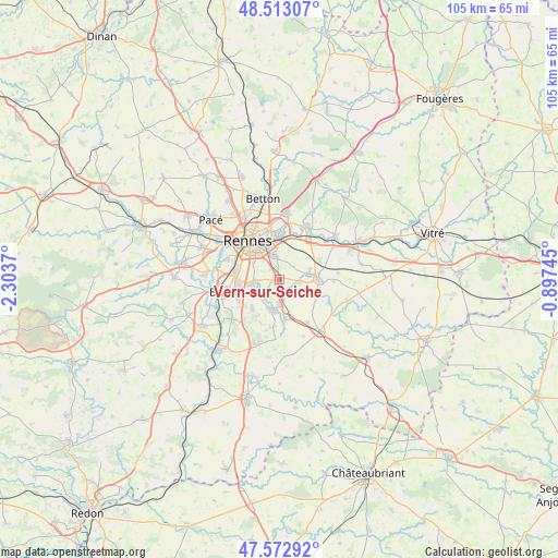 Vern-sur-Seiche on map