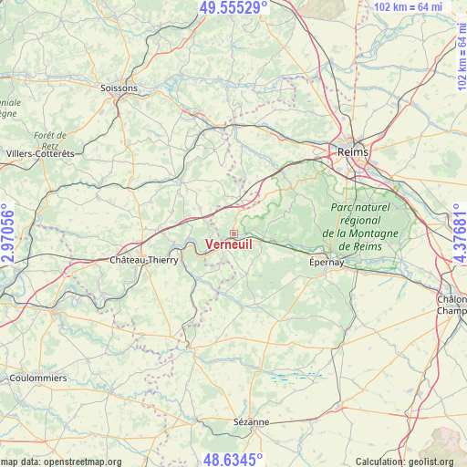 Verneuil on map