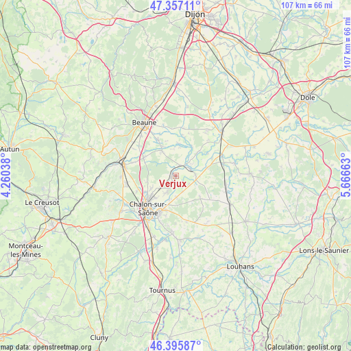 Verjux on map