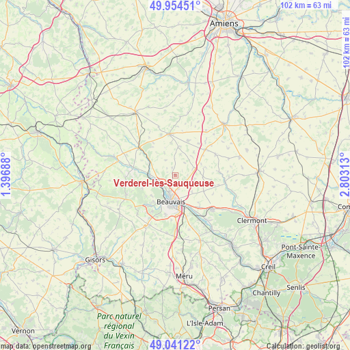 Verderel-lès-Sauqueuse on map
