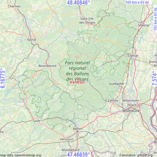 Ventron on map