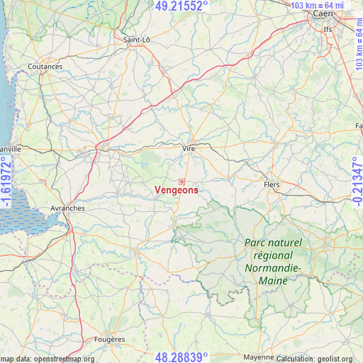 Vengeons on map