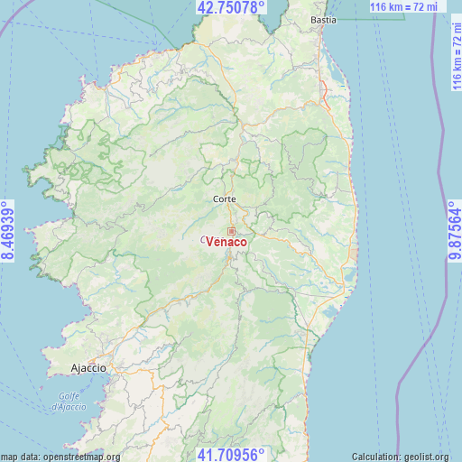 Venaco on map