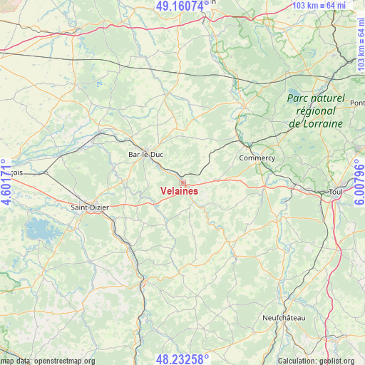 Velaines on map