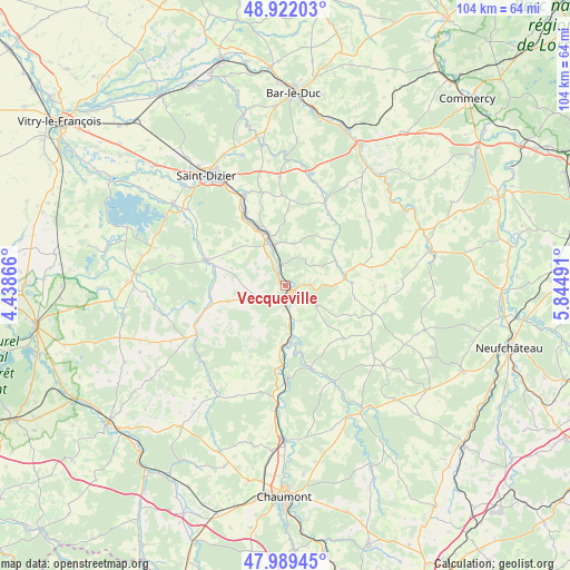 Vecqueville on map