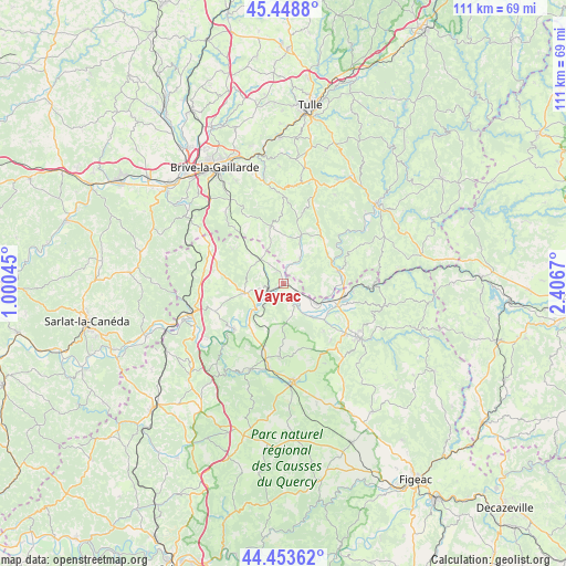 Vayrac on map