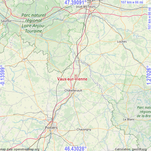 Vaux-sur-Vienne on map