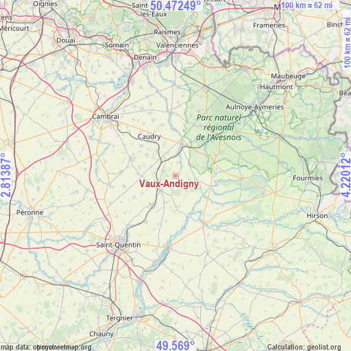 Vaux-Andigny on map