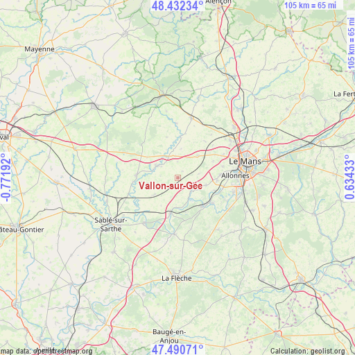 Vallon-sur-Gée on map