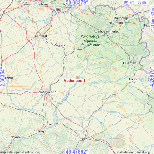Vadencourt on map
