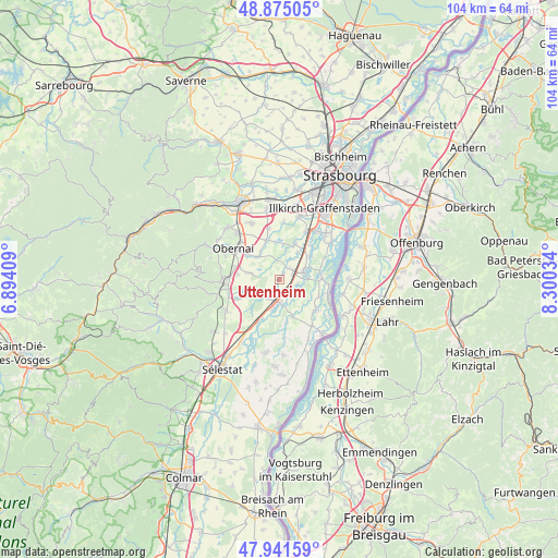 Uttenheim on map