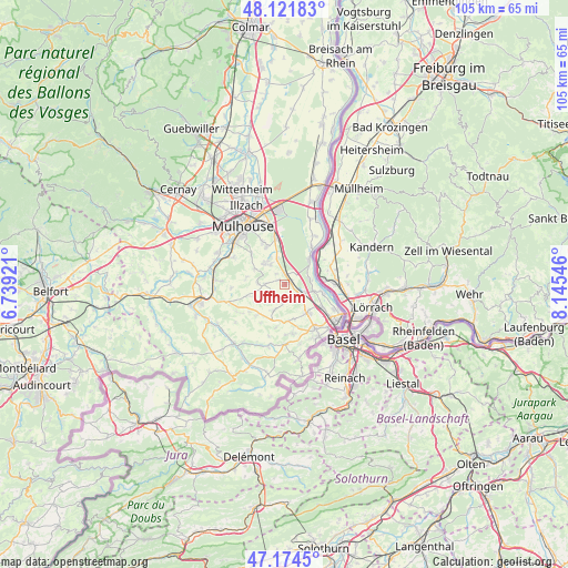 Uffheim on map
