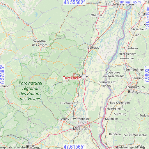 Turckheim on map