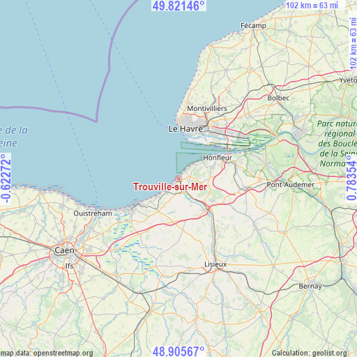 Trouville-sur-Mer on map