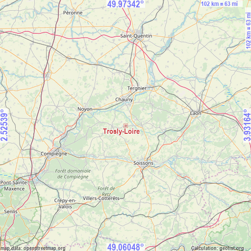 Trosly-Loire on map