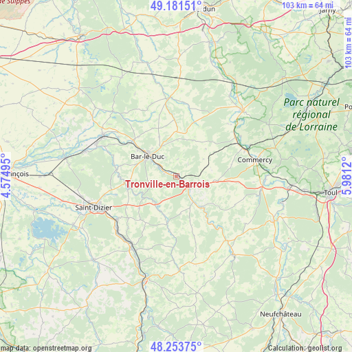 Tronville-en-Barrois on map