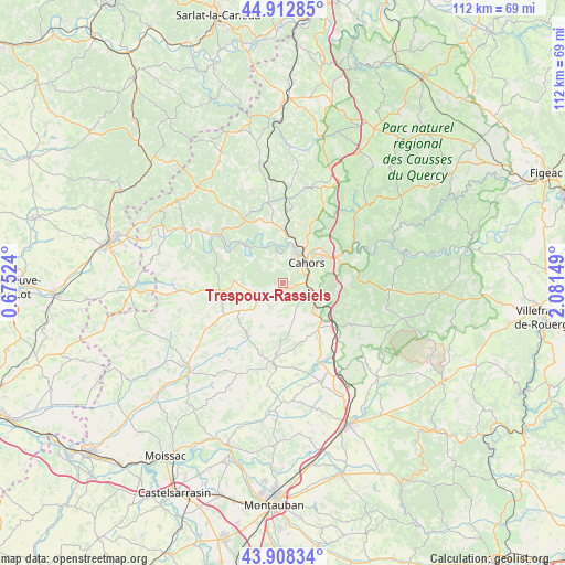 Trespoux-Rassiels on map