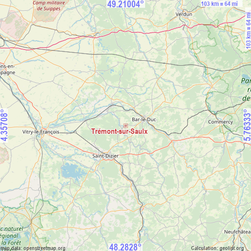 Trémont-sur-Saulx on map