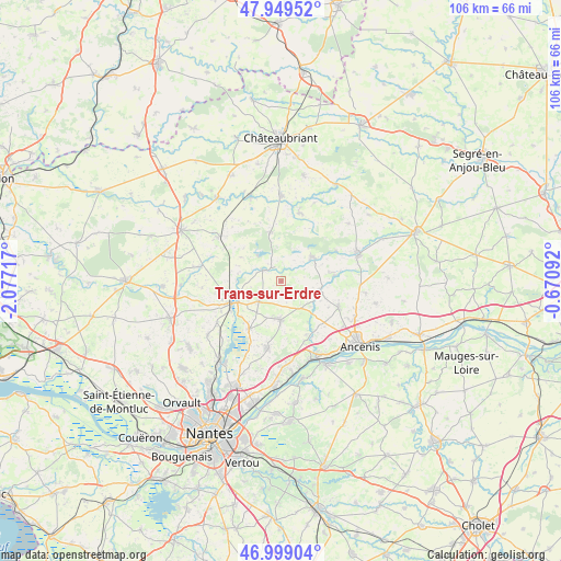 Trans-sur-Erdre on map