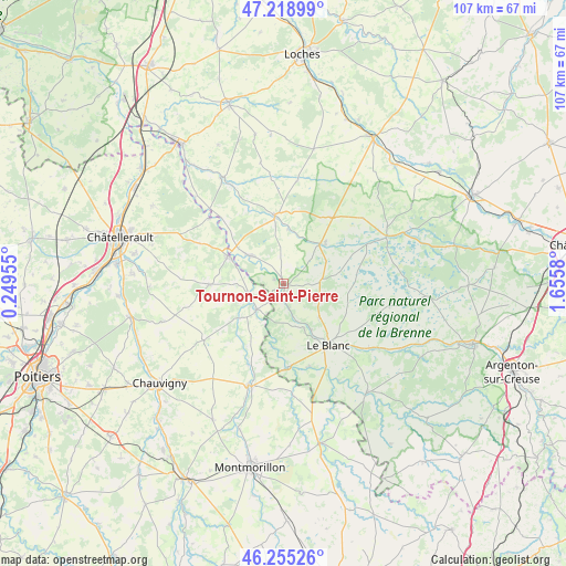 Tournon-Saint-Pierre on map