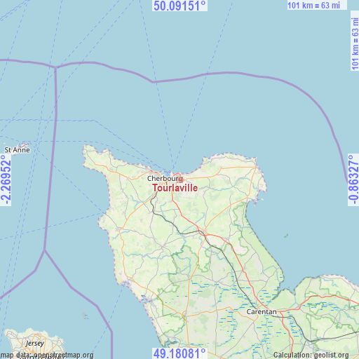 Tourlaville on map