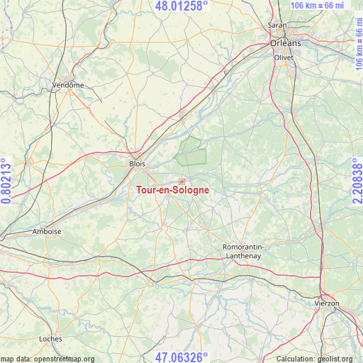 Tour-en-Sologne on map