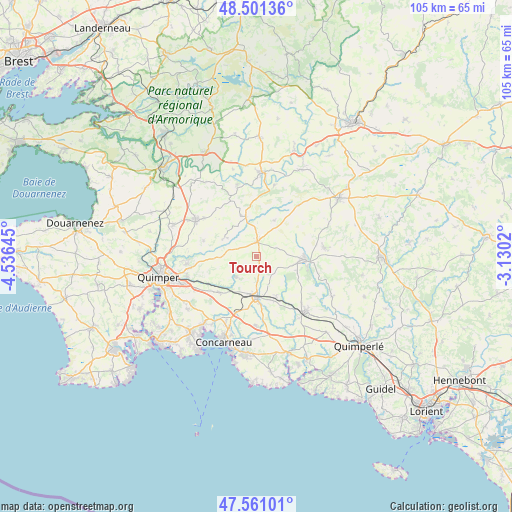 Tourch on map