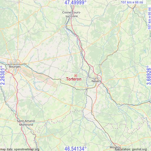 Torteron on map