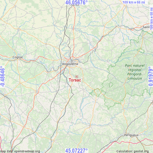 Torsac on map