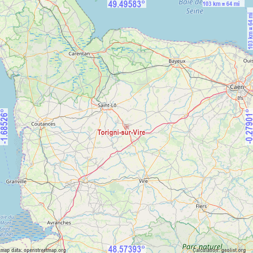 Torigni-sur-Vire on map