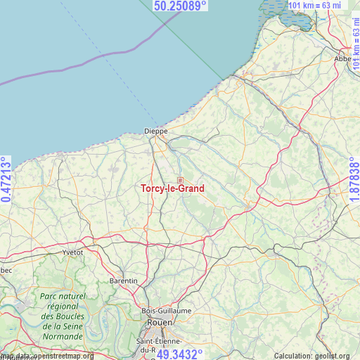 Torcy-le-Grand on map