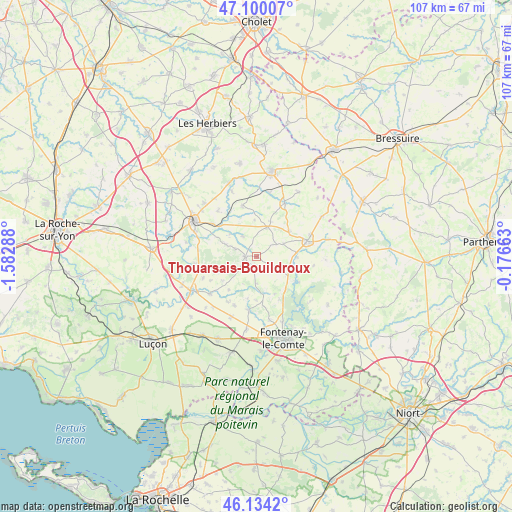 Thouarsais-Bouildroux on map